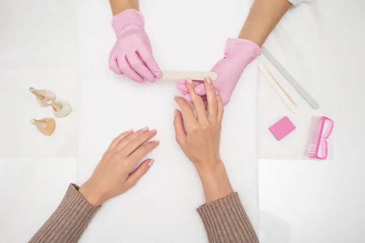 Nail salon manicure station