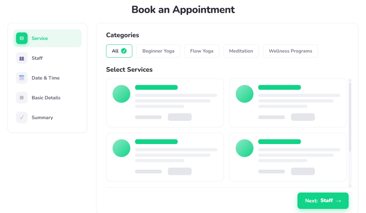 BookingPress customer appointment booking form on WordPress
