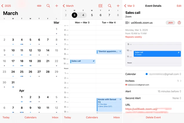 apple calendar