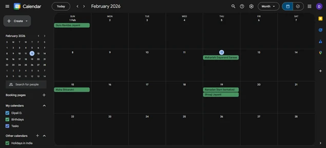 google calendar