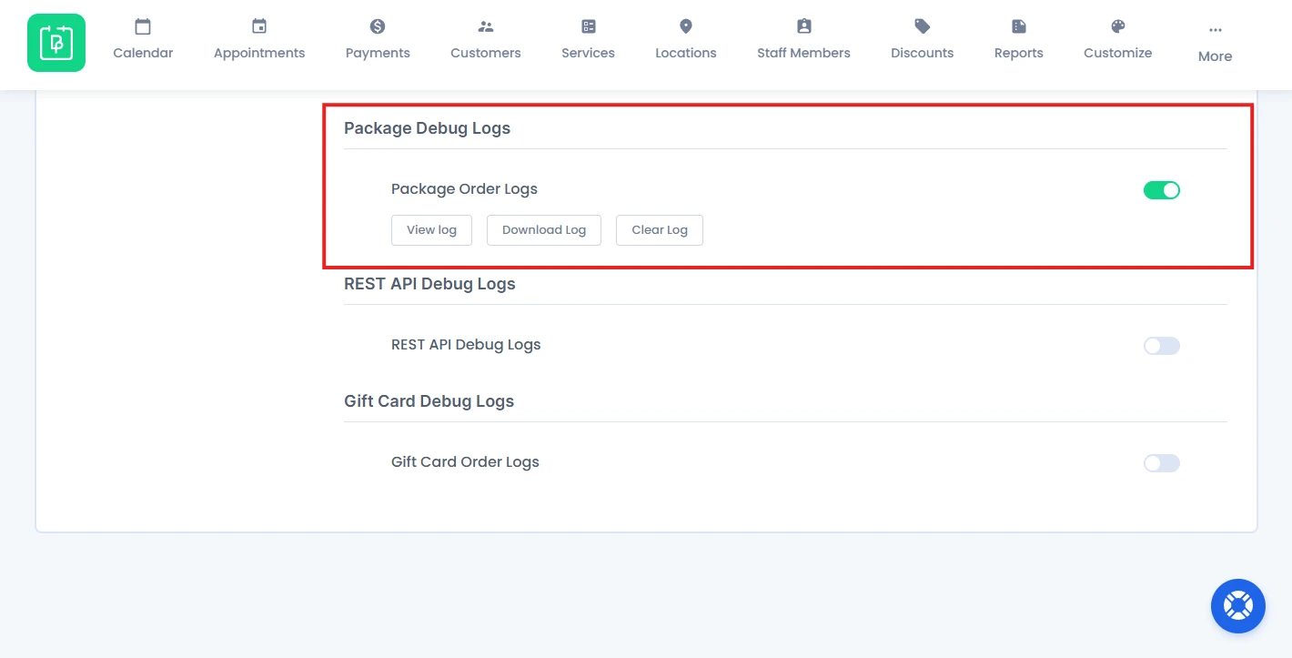 Package Debug Logs