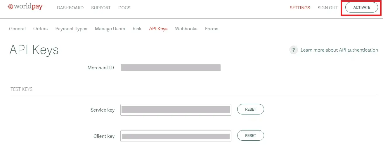 worldpay credentials
