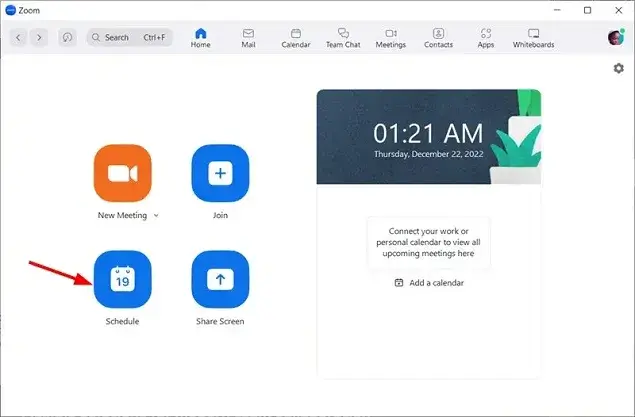 schedule a meeting with zoom