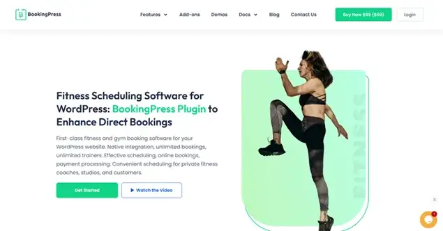 BookingPress fitness scheduling software