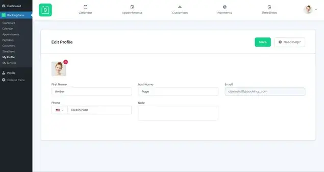 staff members profile customization