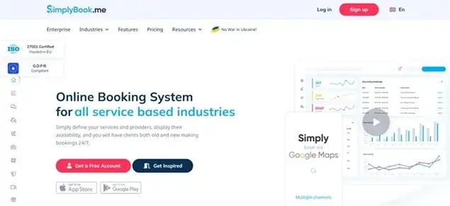 SimplyBook online booking system