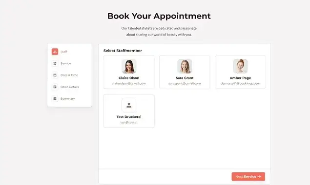 Select staff members