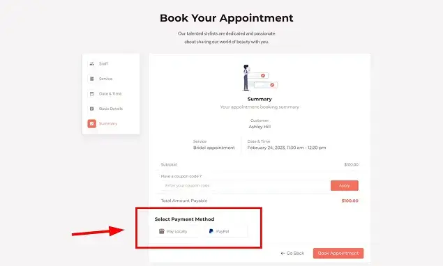 select payment method