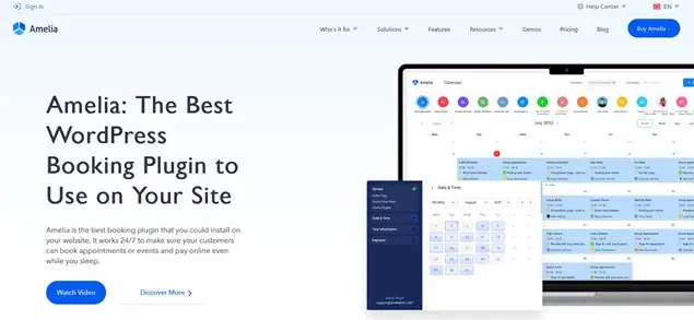 Amelia plugin for salon business
