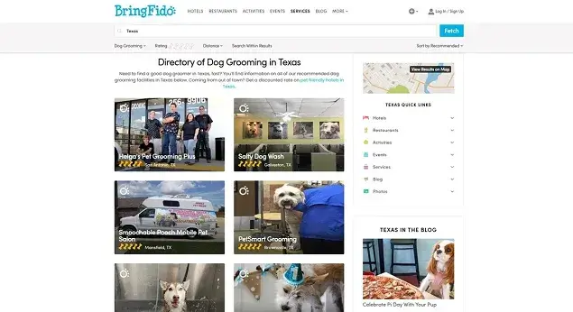 pet grooming website