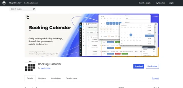 booking calendar plugin