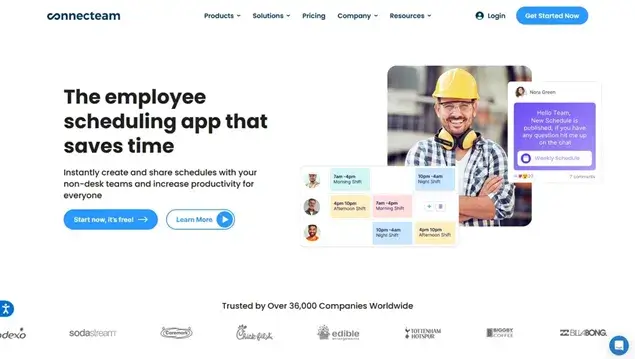 Connecteam team booking software