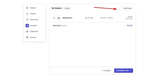 Cart addon BookingPress