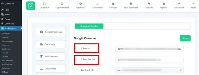 Google calendar integration