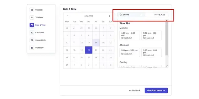 Select Time Duration