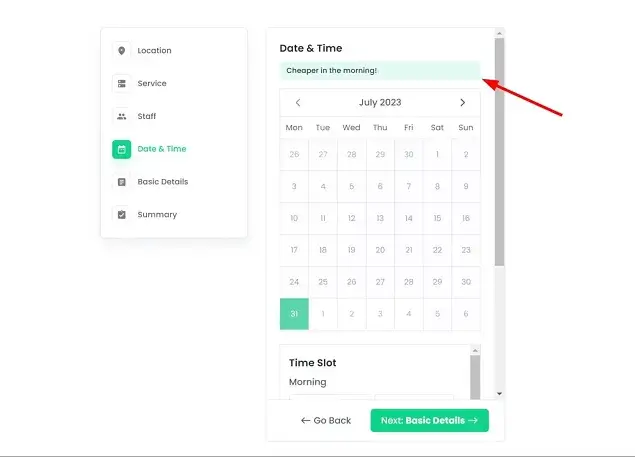 BookingPress frontend