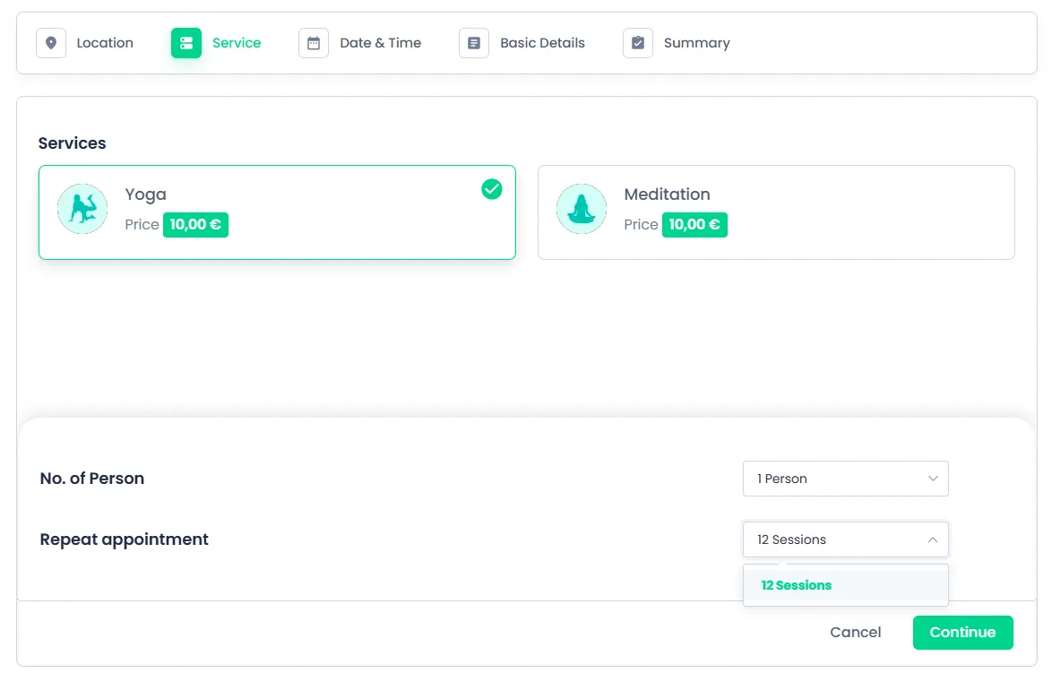 Fixed Recurring Appointments