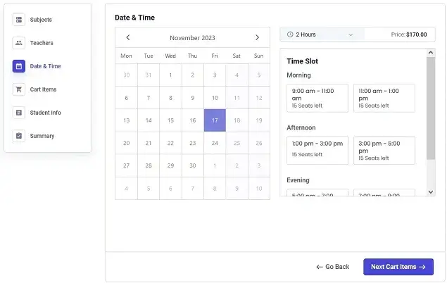 conference bookings with parents