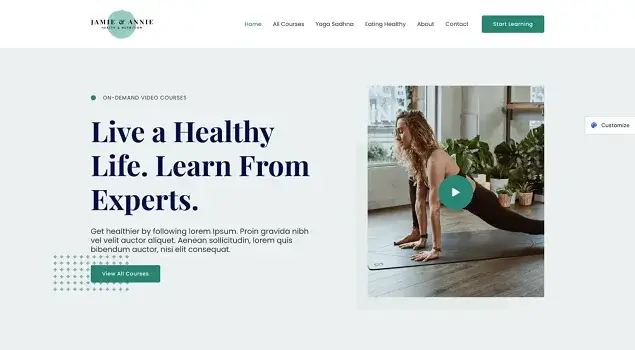 Astra Online Health Coach Theme