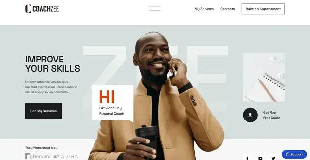 Lifecoach and Fitness Coach Theme