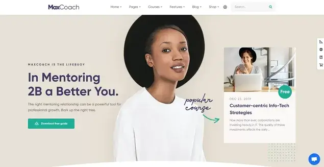 Online Courses and Personal Coaching Theme