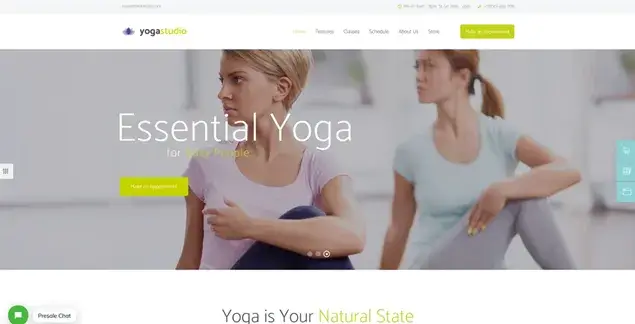 YogaStudio WordPress Theme