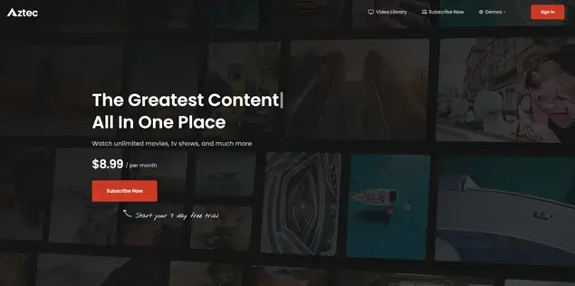 Aztec - Video Streaming & Membership Theme