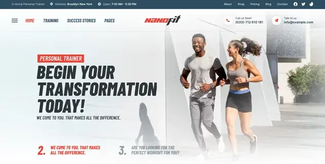 NanoFit - WP Theme for Personal Training Services