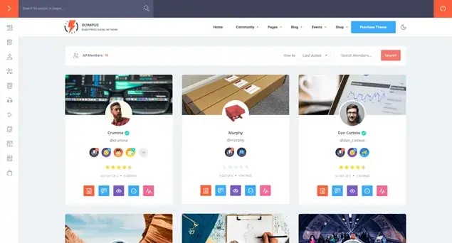 Olympus - Social Networking WordPress Theme