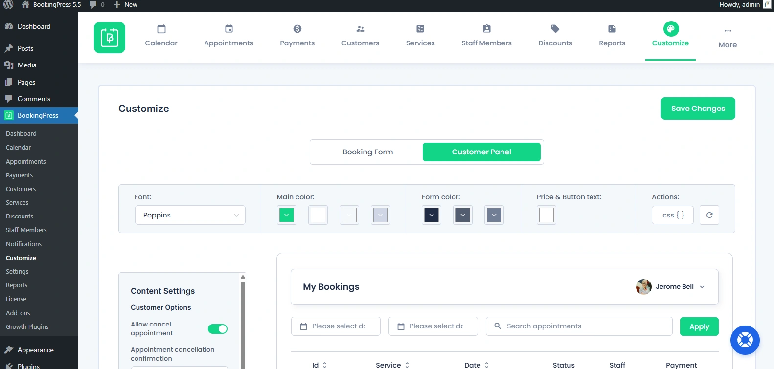 Customer Panel