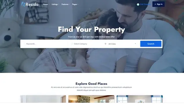 Residio WP Real Estate Theme