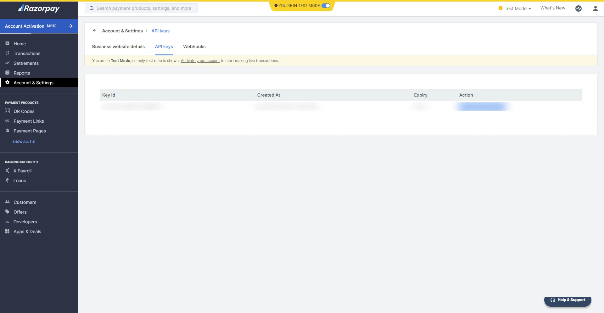 Razorpay API Key