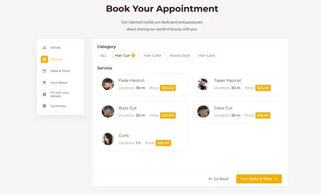BookingPress Front-end