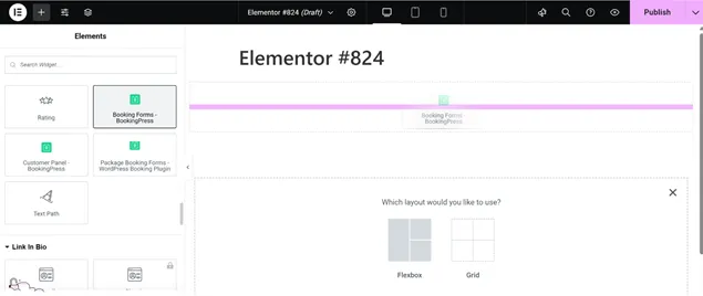 Elementor Booking Widget