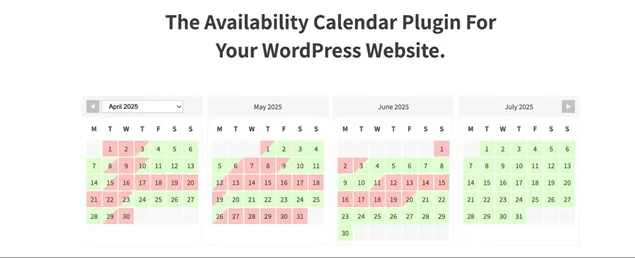 availability calendars forms and slot