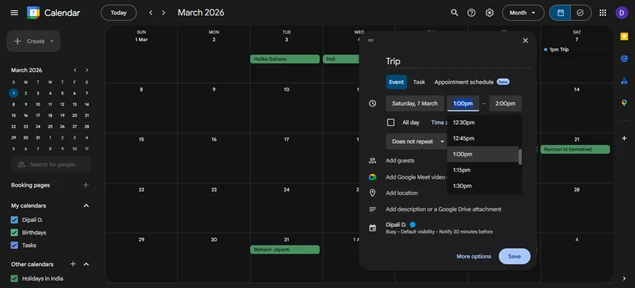 set google calendar reminders