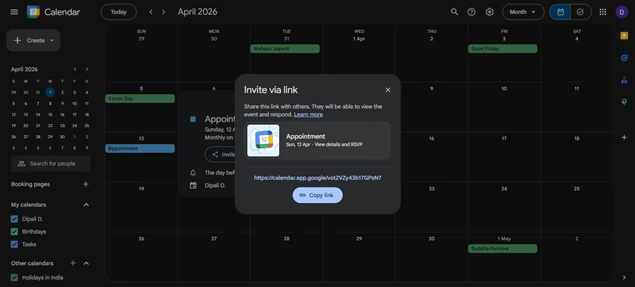 share google calendar