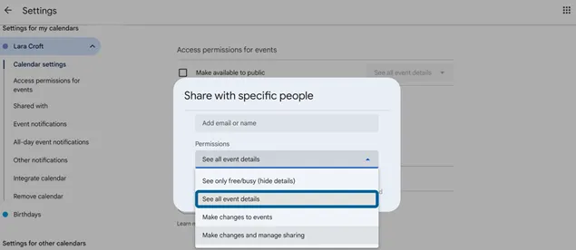 Sync events