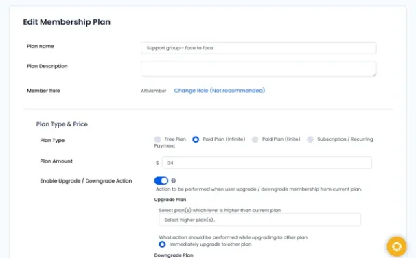 Edit Membership Plan