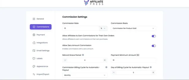 types of commissions and bonuses options
