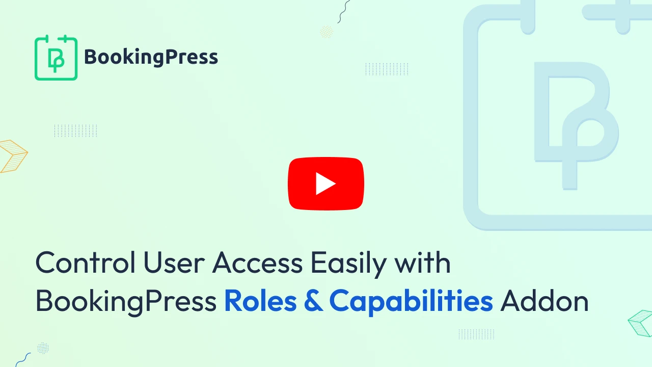 Roles $ Capability of BookingPress