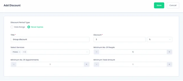 create offer discounts in bookingpress