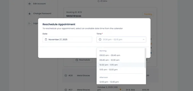 rescheduling appointment