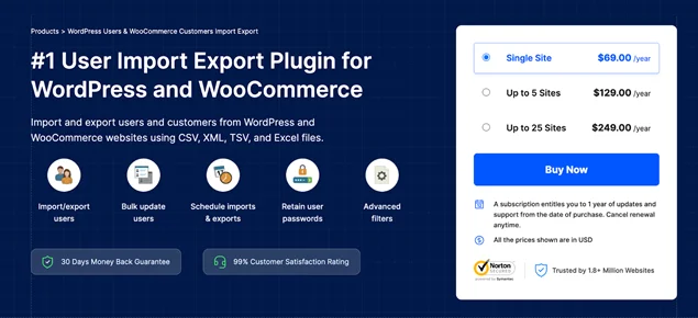 user import export for woocommerce