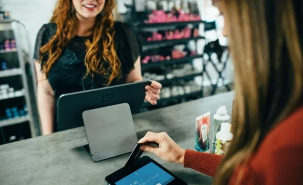 customers making payment with card