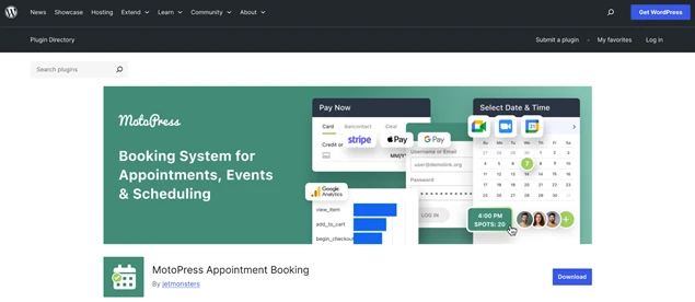 motopress appointment booking