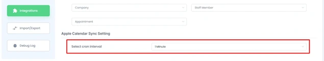Apple Calendar sync settings