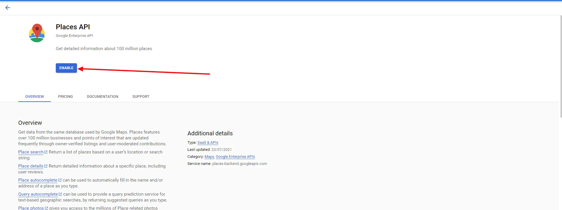 Google Places API