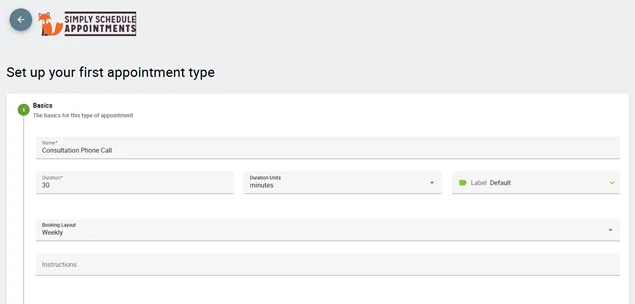 appointment setting in Simply Schedule Appointments