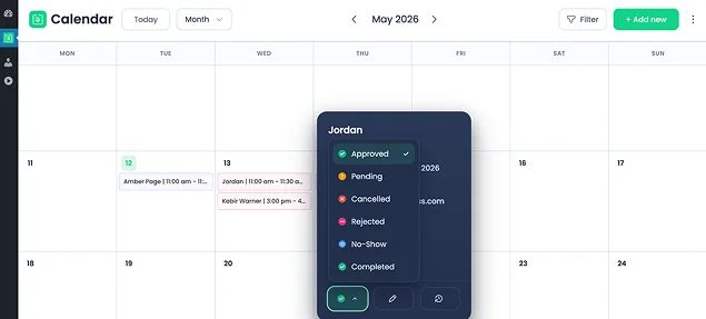 change appointment status